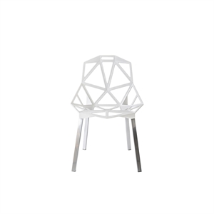 Magis Chair One 4 Poots Eettafelstoel Geanodiseerd/ Wit