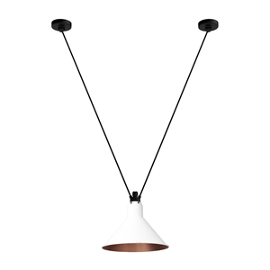 Lampe Gras N323 L Conische Hanglamp Wit/ Koper