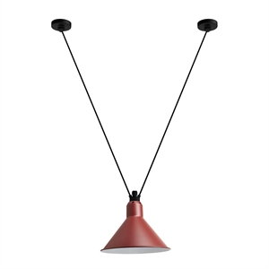 Lampe Gras N323 L Conische Hanglamp Zwart/ Rood
