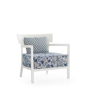 Kartell CARA MAT Liberty Artemis Buitenfauteuil Wit/ Blauw