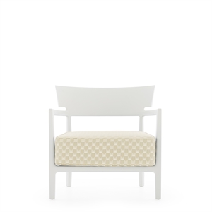 Kartell CARA MAT Liberty Obi Check Outdoor Armchair Wit/Melk
