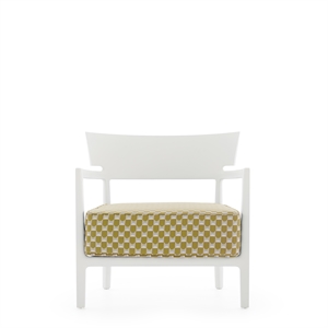 Kartell CARA MAT Liberty Obi Check Outdoor Armchair Wit/ Geel