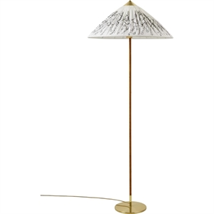 Gubi Tynell Collection 9602 Garro Éditions Vloerlamp Messing/Harigey Circuspaarden