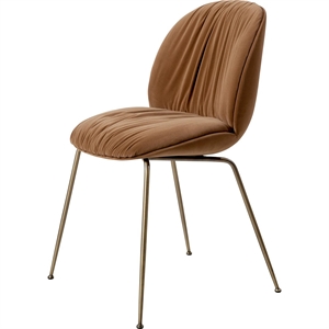 Gubi Beetle Zachte Eetkamerstoel Antiek Messing/Zondag/Dedar 112