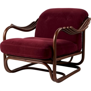 Gubi Poltrone Tria Fauteuil Donker Rotan/Fuestagno Limonta 006
