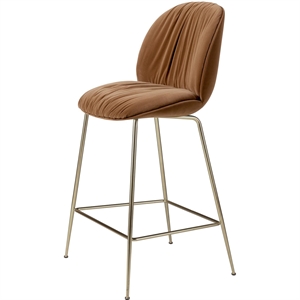 Gubi Beetle Soft Bar Stool H67 Antiek Messing/Sunday/Dedar 112