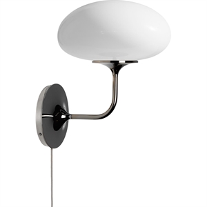 Gubi Stemlite Wandlamp Zwart Chroom/opaal