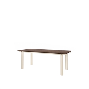 Ferm Living Atura eettafel 200x90 cm, licht kasjmier/donker gebeitst eikenhout