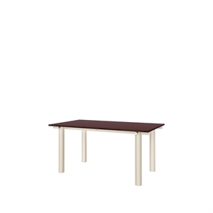 Ferm Living Atura eettafel 160x90 cm, licht kasjmier/ Burgundy
