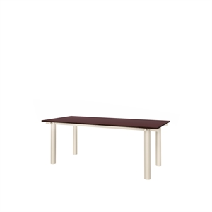 Ferm Living Atura eettafel 200x90 Licht Kasjmier/ Burgundy