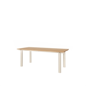 Ferm Living Atura eettafel 200x90 cm, licht kasjmier/eikenfineer