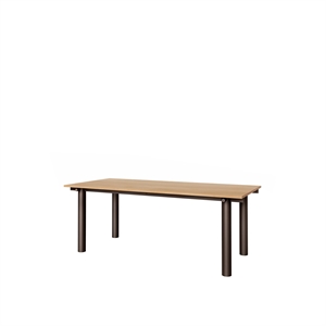 Ferm Living Atura eettafel 200x90 Donkere chocolade/eikenfineer