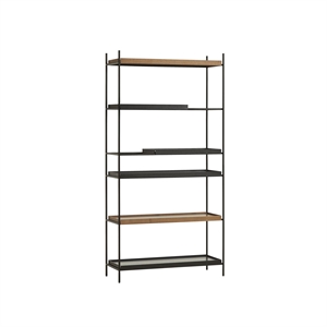 Woud Tray Configuratie 19 Plankensysteem Hoog Zwart/ Walnoot