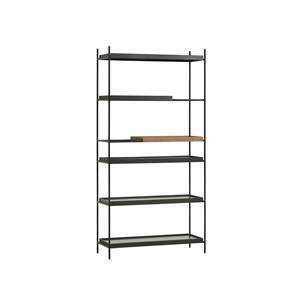 Woud Tray Configuratie 21 Plankensysteem Hoog Zwart/ Walnoot