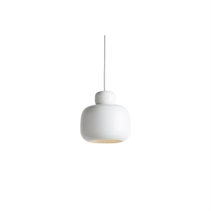 Houten Stenen Hanglamp Klein Wit