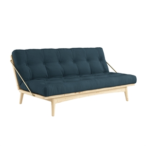 Karup Folk Sofa Helder Gelakt Grenen/757 Petroleumblauw