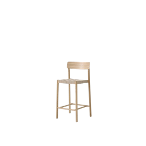 &Tradition Betty TK12 Barstoel Gelakt Eiken/Natuurlijk Linnen Wicker