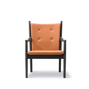 Fredericia Furniture 1788 Fauteuil Zwart Gelakt/Leer 307