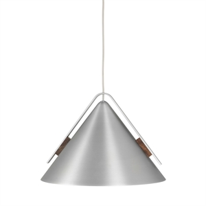 Kristina Dam Studio Cone Hanglamp Groot Geborsteld Aluminium & Walnoot