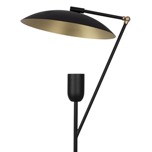 Globen Lighting Undercover Tafellamp Zwart/ Geborsteld Messing