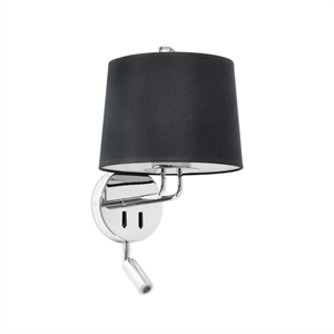 Faro MONTREAL Wandlamp Verstelbaar Chroom/ Zwart