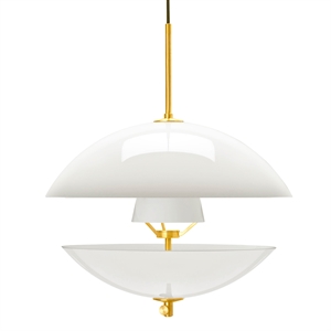 Fritz Hansen Clam Hanglamp Wit/ Messing Ø55