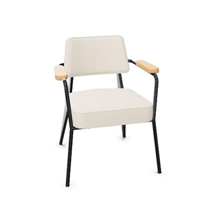 Vitra Fauteuil Eetkamerstoel Sneeuw/Natuurlijk Eiken/ Zwart