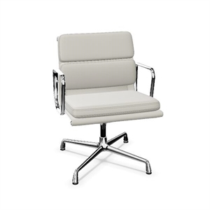 Vitra Soft Pad EA 208 Bureaustoel met Draaifunctie, Cement/ Chroom