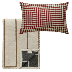 Decotique Noomi & Carmen Textielset 1 Kussen + 1 Rood Rood/Naturel/Kameel