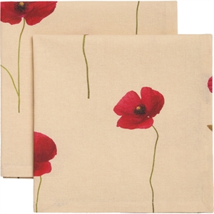 Decotique Vallmo Servet Set van 2 Beige/Rood
