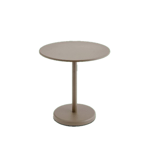 Muuto Linear Stalen Café- en Tuintafel 70x73 Cm, Taupekleurig