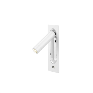 Marset Ledtube Wandlamp met USB-aansluiting, Wit