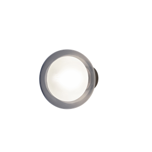 TOOY Nabila 552.42 Wand-/ Plafondlamp Mat Zwart/ Zwart Chroom met Rookglas
