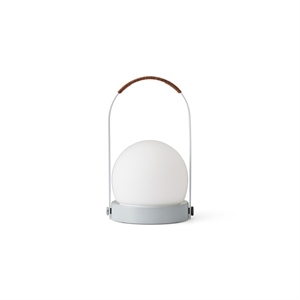 Audo Carrie draagbare lamp, staal/linnenblauw/leer