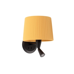 Faro SAMBA Wandlamp Mat Zwart/ Geel