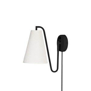 Globen Lighting Lou Wandlamp Bouclé Wit/ Zwart