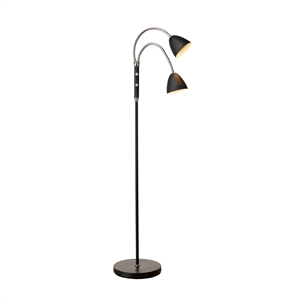 Halo Design Room Vloerlamp 2-Arm Zwart Chroom
