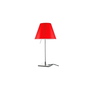 Luceplan Costanzina Tafellamp Aluminium M. Rood Lampenkap