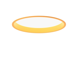 Louis Poulsen LP Circle Plafondlamp Inbouw Ø26 3000K & Dali/ Schakelaar-Dim Geel