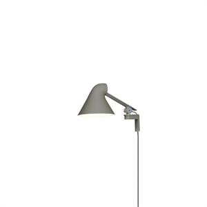 Louis Poulsen NJP Wandlamp Korte Arm 2700K Licht Aluminium/ Grijs