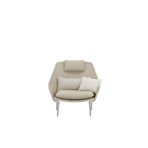 Vitra Slow Fauteuil Flocca 0650/ Beige 02/ Chroom