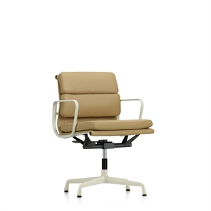 Vitra Soft Pad EA 231 Bureaustoel met draai-, armleuning- en kantelmechanisme Krijt/Kameel