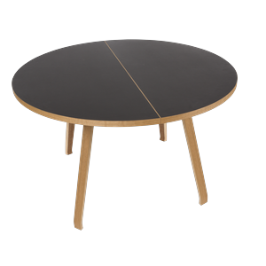 Bent Hansen Primum Eettafel Zwart Linoleum/Eiken
