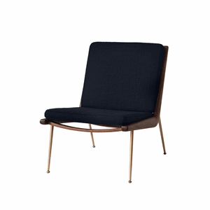 &Tradition Boomerang HM1 Fauteuil Walnoot/ Loop Marine