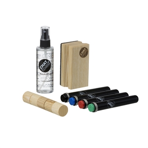 Chat Board Woody Starter Set voor borden in de kleuren eiken/ Zwart/ Rood/ Blauw/ Groen