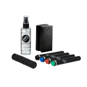 Chat Board Woody Starter Set voor boards in Zwart eiken/ Zwart/ Rood/ Blauw/ Groen