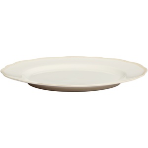 Decotique Fleur Bord 28 cm Set van 4 Wit/ Zand