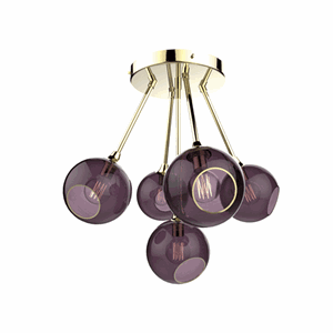 Design by Us Ballroom Molecule Ceiling lamp Purple & Gold