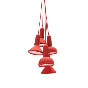 Established & Sons Torch S5 Pendant Red w. Red Cord - 5 Pieces