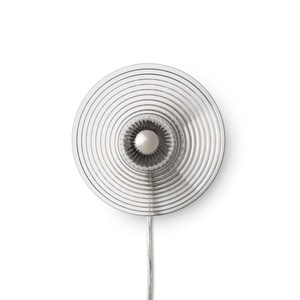 FDB Furniture U12 Slaterhake Wandlamp Ø12 met Transparante Snoer/opaal/ Zwart